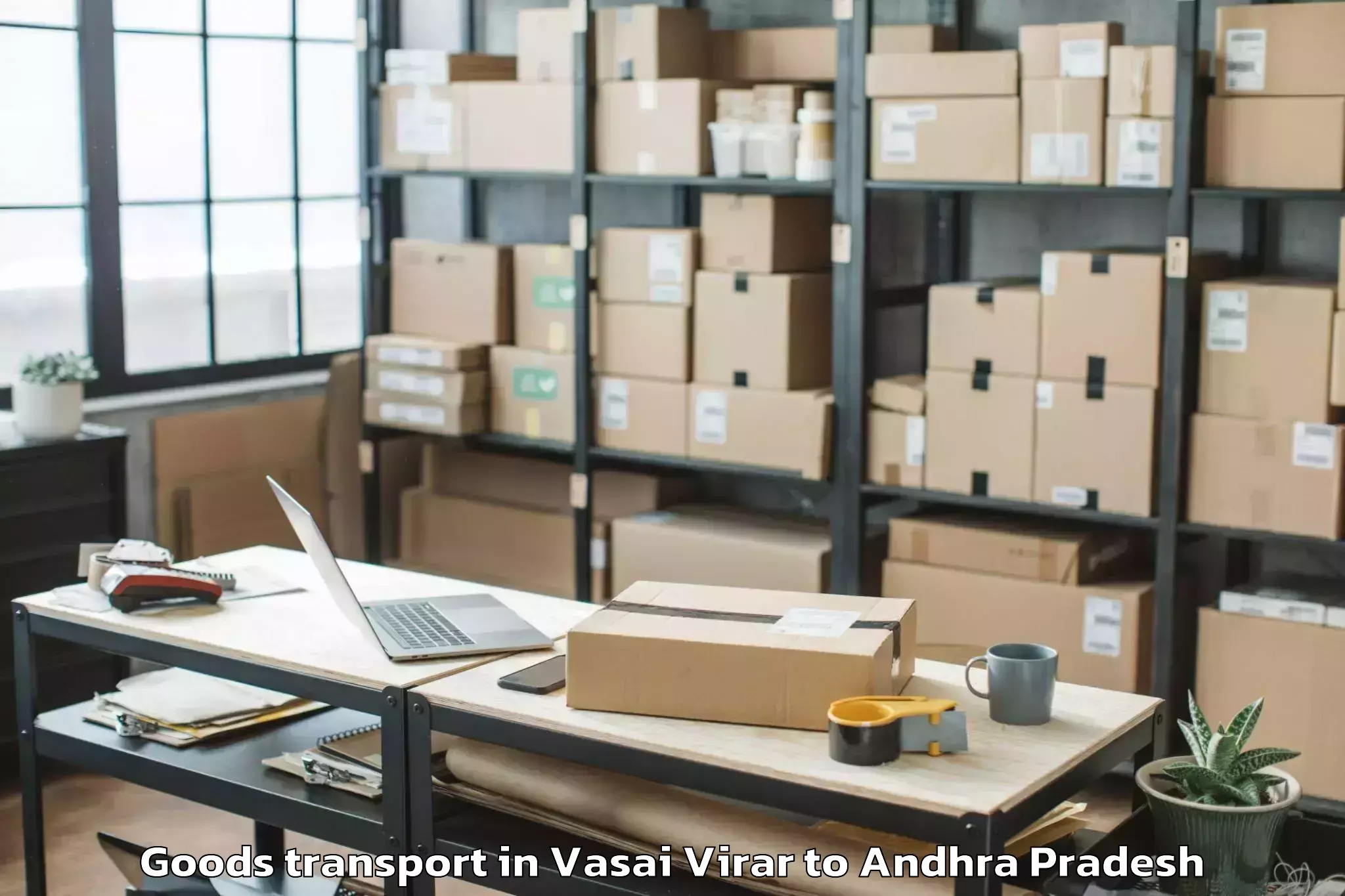 Get Vasai Virar to Ponnuru Goods Transport